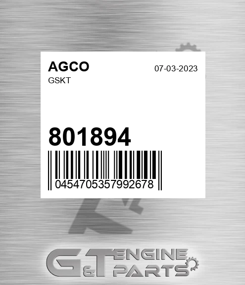 801894 Gskt for AGCO
