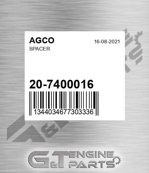 20-7400016 Spacer for AGCO