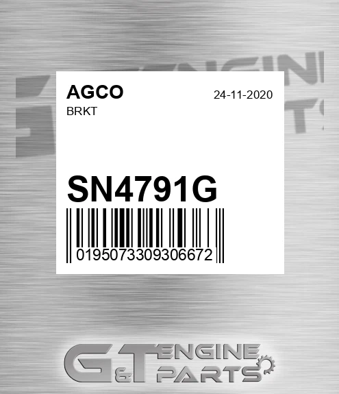SN4791G AGCO Brkt
