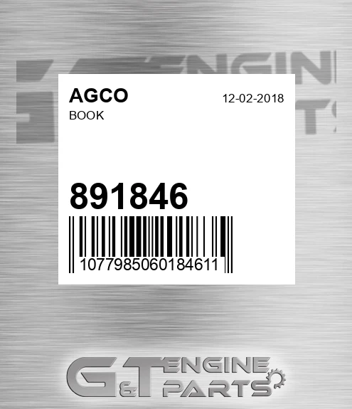 891846 Book for AGCO