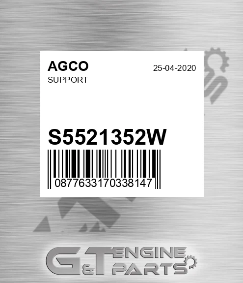 S5521352W Support for AGCO