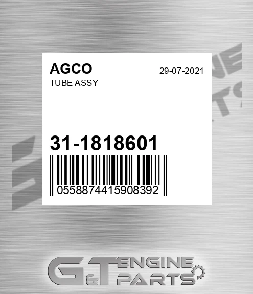 31-1818601 Tube Assy for AGCO