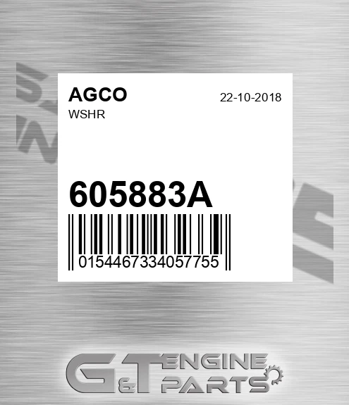 605883A Wshr for AGCO