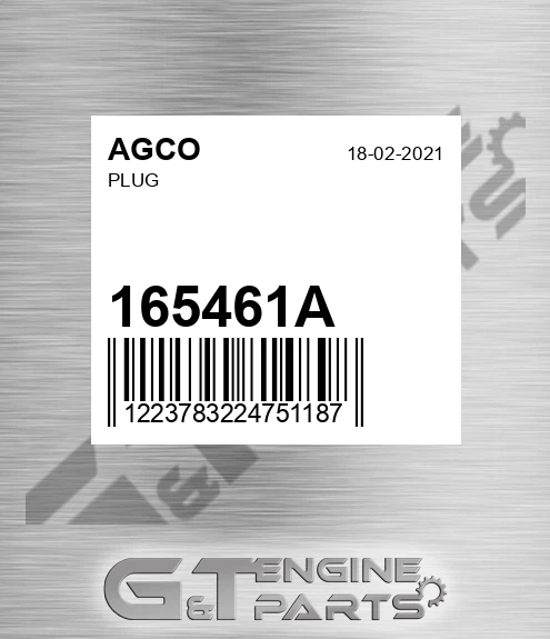 165461A Plug for AGCO
