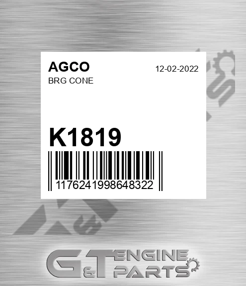 K1819 Brg Cone for AGCO