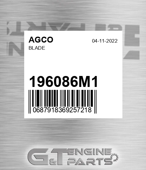 196086M1 Blade for AGCO