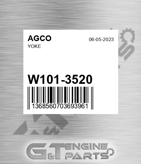 W101-3520 Yoke for AGCO