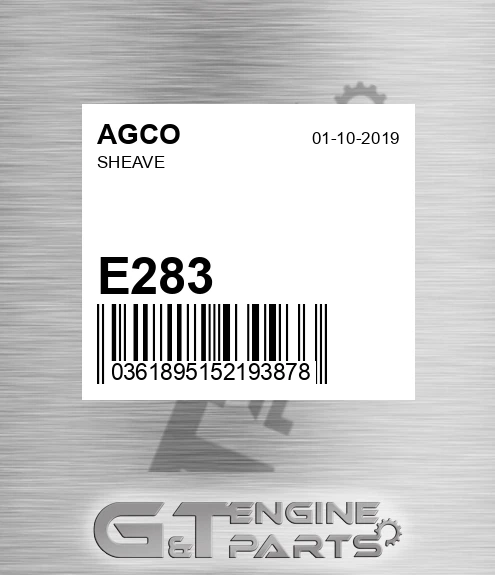 E283 Sheave