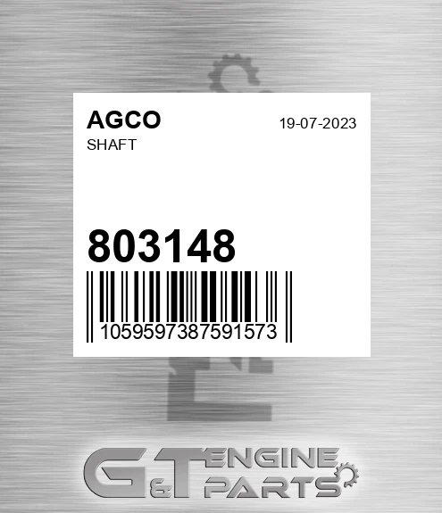 803148 Shaft for AGCO