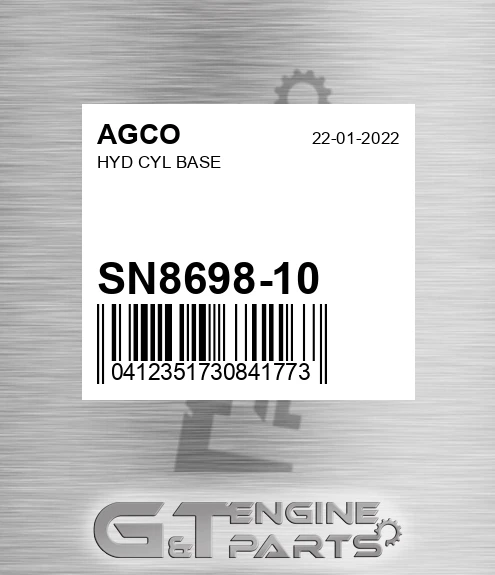 SN8698-10 Hyd Cyl Base for AGCO