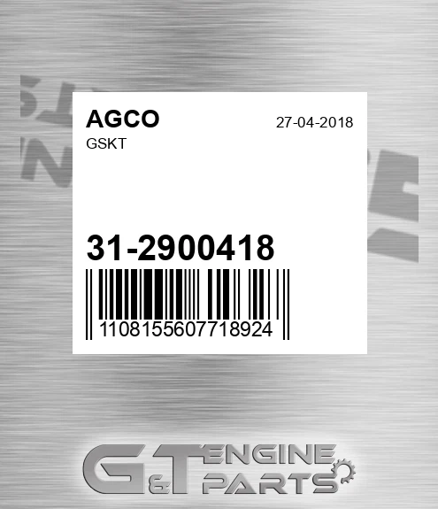 31-2900418 Gskt for AGCO