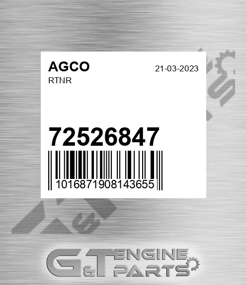 72526847 Rtnr for AGCO