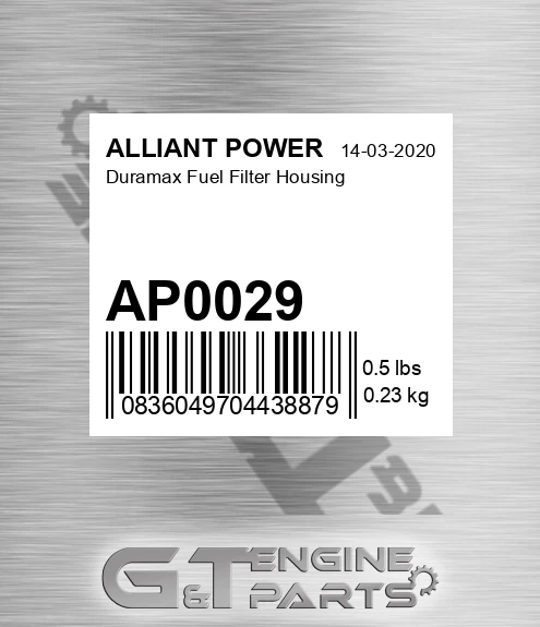 AP0029 Duramax Fuel Filter Housing
