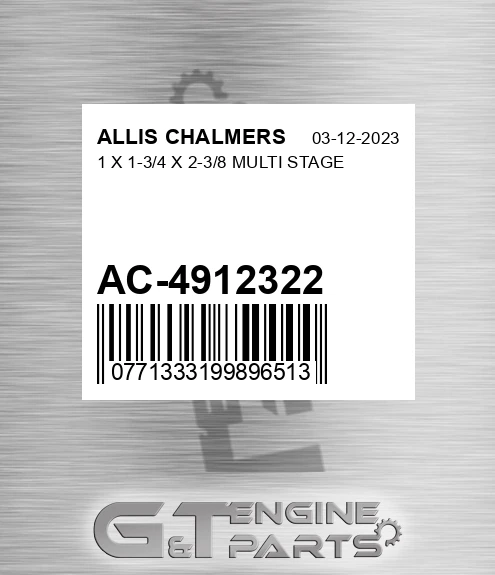 AC-4912322 1 X 1-3/4 X 2-3/8 Multi Stage