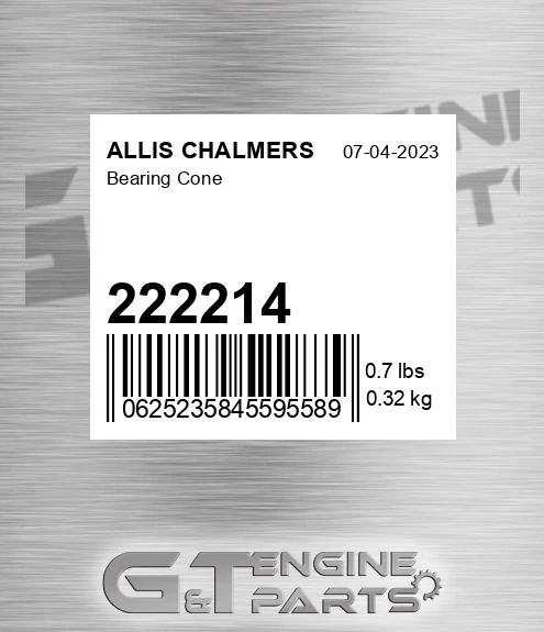 222214 Bearing Cone for ALLIS CHALMERS
