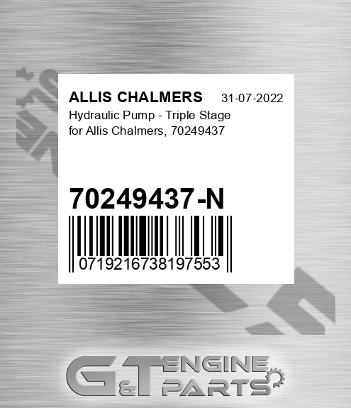 70249437-N Hydraulic Pump - Triple Stage For , 70249437