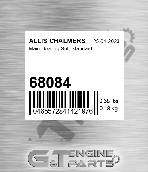 68084 Main Bearing Set, Standard