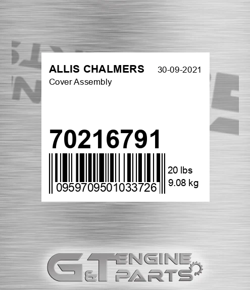 70216791 Cover Assembly