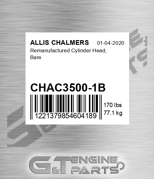 CHAC3500-1B Remanufactured Cylinder Head, Bare