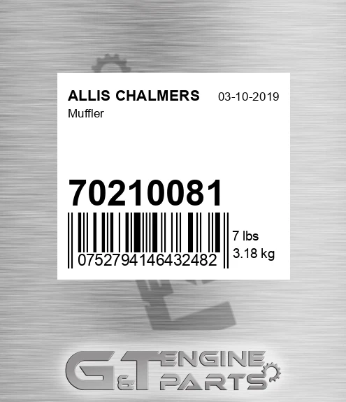 70210081 Muffler