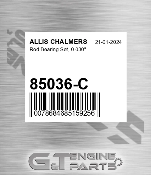 85036-C Rod Bearing Set, 0.030"
