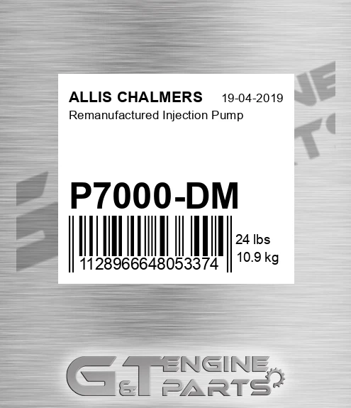 P7000-DM Remanufactured Injection Pump