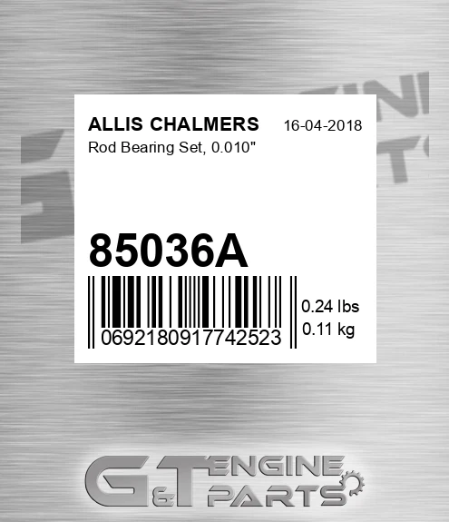 85036A Rod Bearing Set, 0.010"