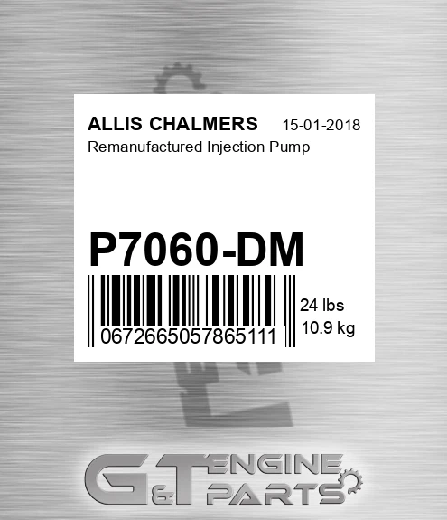P7060-DM Remanufactured Injection Pump