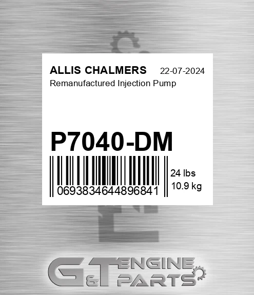 P7040-DM Remanufactured Injection Pump