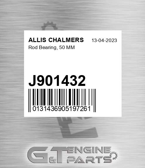 J901432 Rod Bearing, 50 Mm