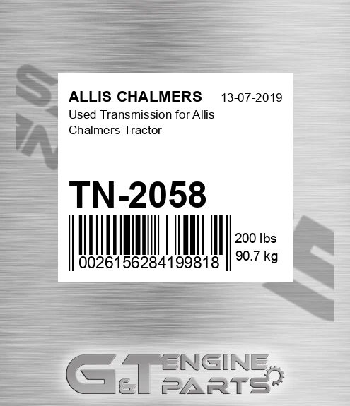 TN-2058 Used Transmission For Tractor