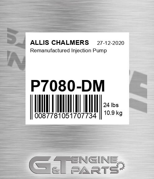 P7080-DM Remanufactured Injection Pump