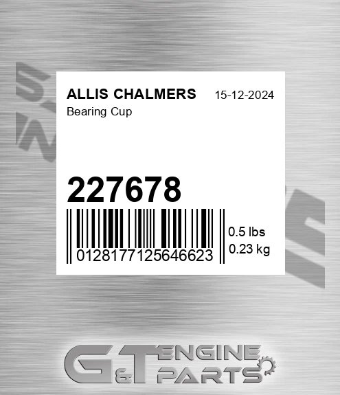 227678 Bearing Cup for ALLIS CHALMERS