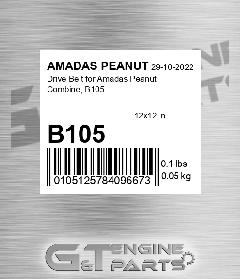 B105 Drive Belt For Combine,