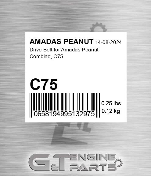 C75 AMADAS PEANUT Drive Belt For Amadas Peanut Combine,