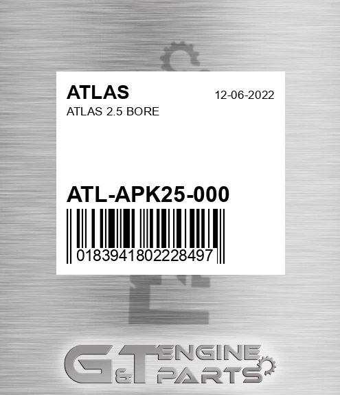 ATL-APK25-000 2.5 Bore