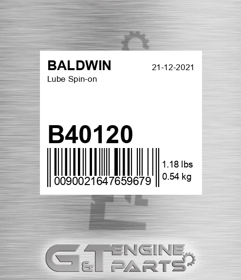 B40120 Lube Spin-on