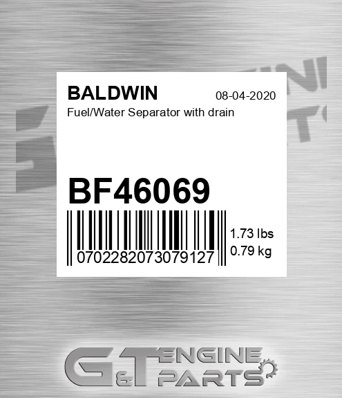 BF46069 BALDWIN Fuel/water Separator With Drain