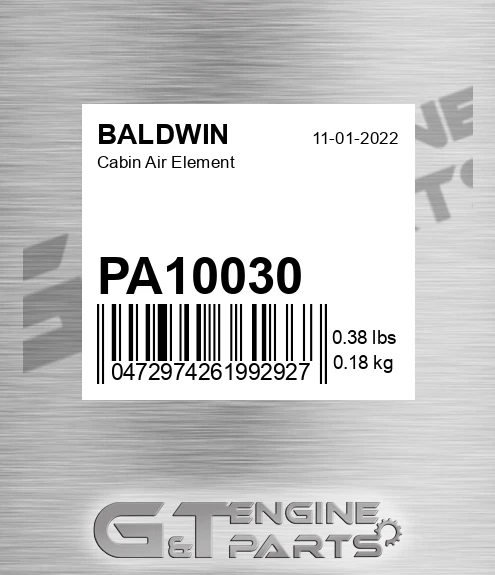 PA10030 BALDWIN Cabin Air Element