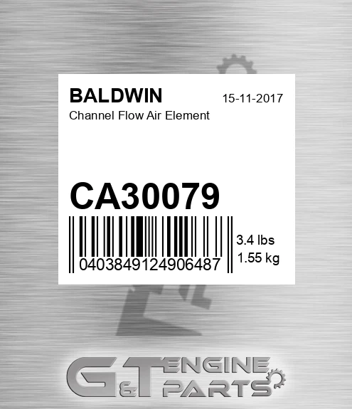 CA30079 BALDWIN Channel Flow Air Element