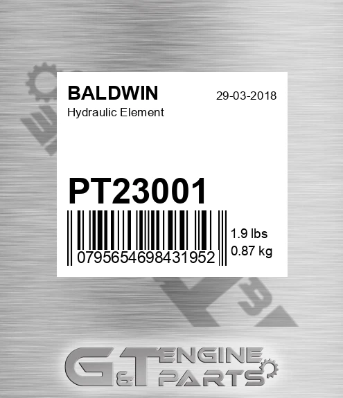 PT23001 BALDWIN Hydraulic Element