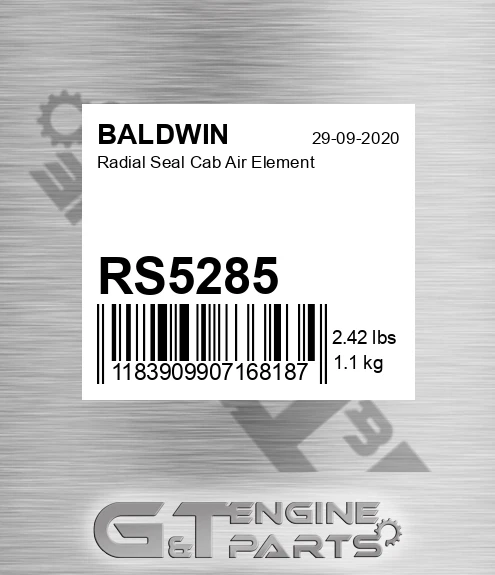 RS5285 Radial Seal Cab Air Element