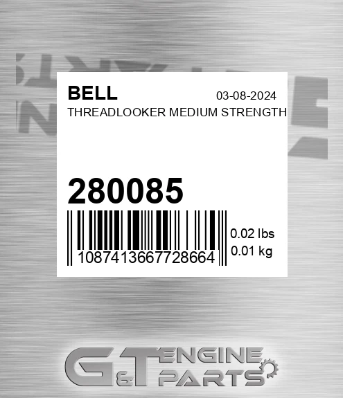 280085 Threadlooker Medium Strength