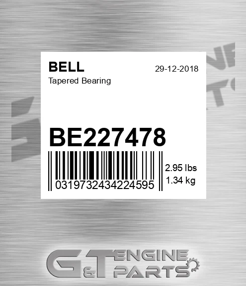 BE227478 Tapered Bearing
