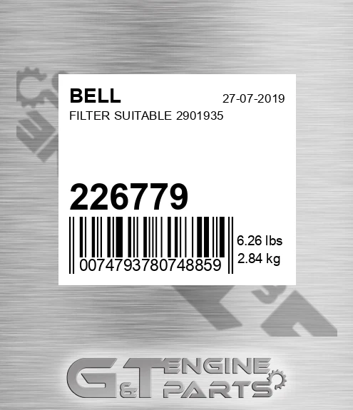 226779 BELL Filter Suitable 2901935