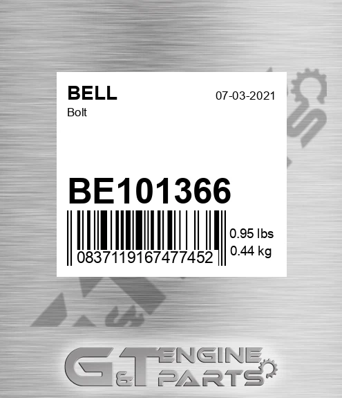 BE101366 Bolt for BELL