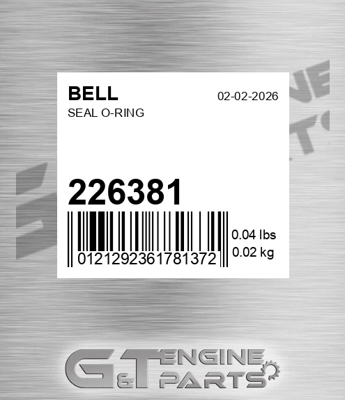 226381 BELL Seal O-ring