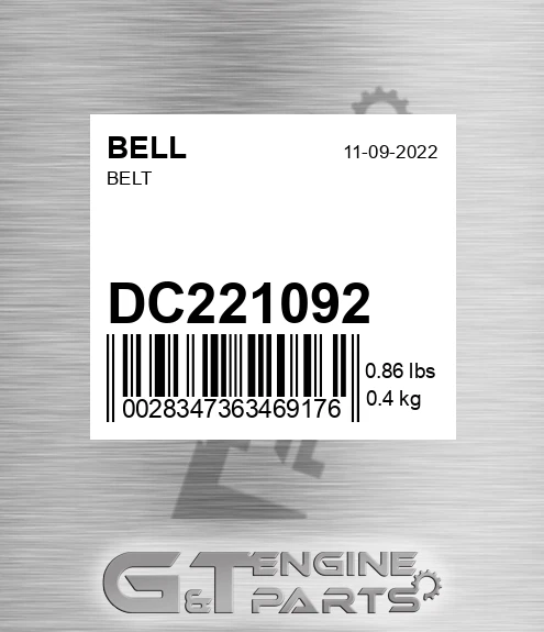DC221092 BELL Belt