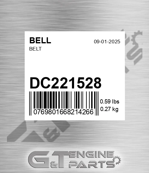 DC221528 BELL Belt