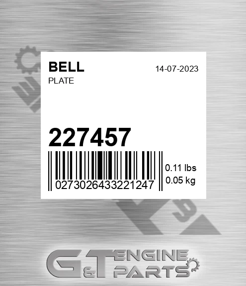 227457 BELL Plate